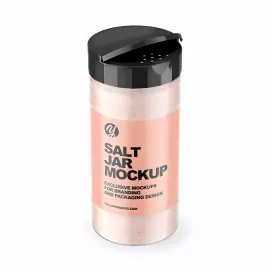 Glossy Clear Jar With Pink Salt